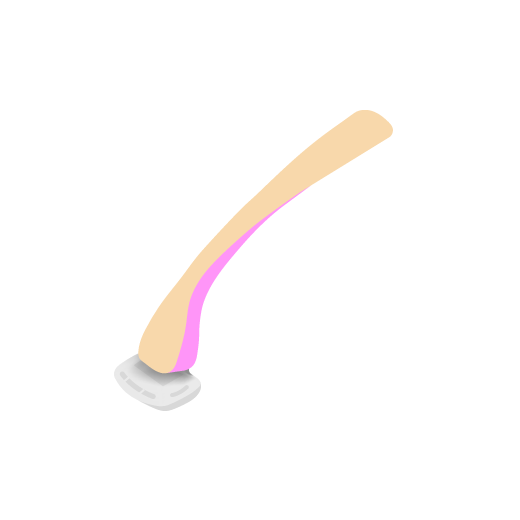 Illustration of a handheld razor